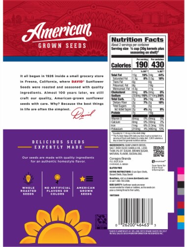 David® Sweet & Salty Jumbo Salted and Roasted Sunflower Seeds Perspective: back