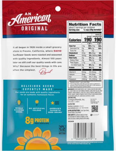 David® Salted & Roasted Ranch Flavored Jumbo Sunflower Seeds Perspective: back