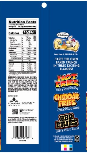 Andy Capp's Barbeque Fries Chip Perspective: back
