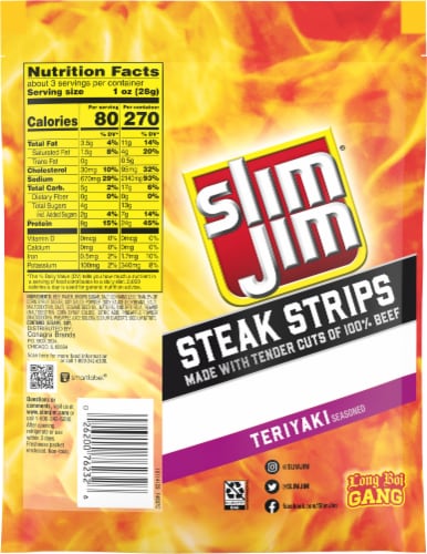 Slim Jim® Steakhouse Twisted Teriyaki Beef Strips, 3.15 oz - King Soopers