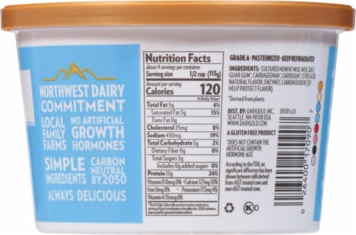 Darigold® 4% Small Curd Cottage Cheese Perspective: back