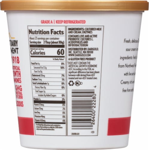 Darigold® Original Sour Cream Perspective: back