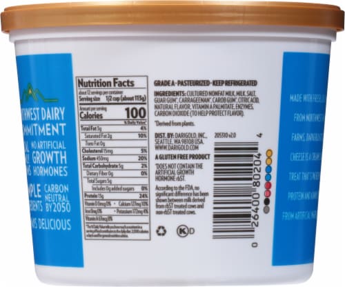 Darigold® Low Fat 2% Cottage Cheese Perspective: back