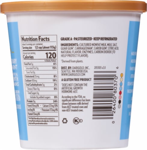 Darigold® Small Curd Cottage Cheese Perspective: back