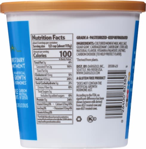 Darigold® Low Fat 2% Cottage Cheese Perspective: back