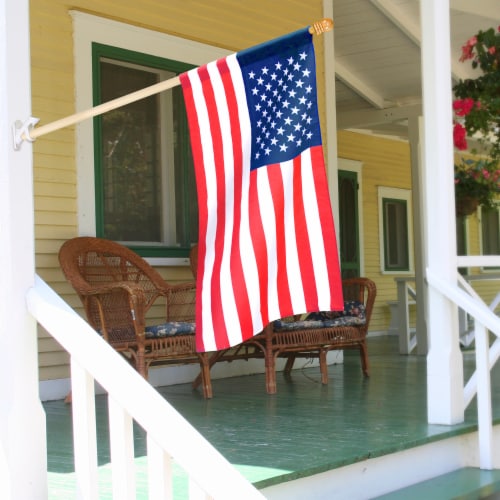 Annin Flagmakers American Flag Kit with Wood Pole Perspective: back