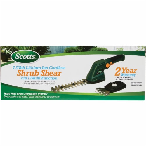 Scotts 7.2V Lithium Ion Cordless Garden Shrub and Shear Combo Pack LSS10172S Perspective: back