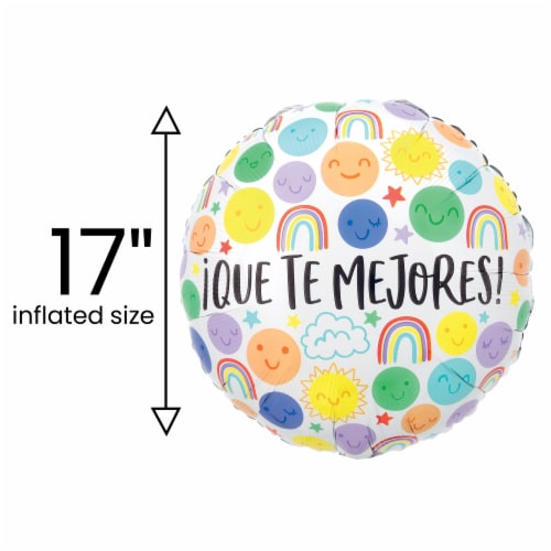QUE TE MEJORES PRONTO! Helium Filled Balloon Perspective: back