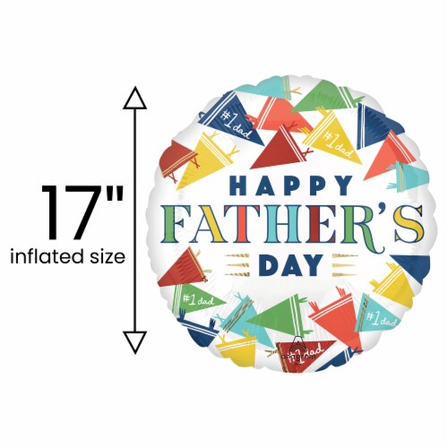 Happy Father's Day Helium Filled Balloon Perspective: back