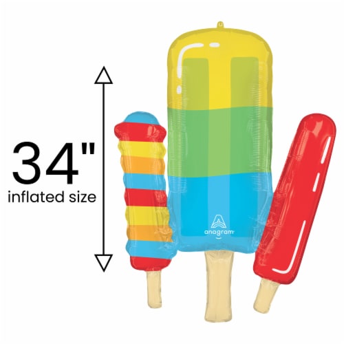 Splish Splash Pool Party Oversized HELIUM FILLED BALLOON Perspective: back