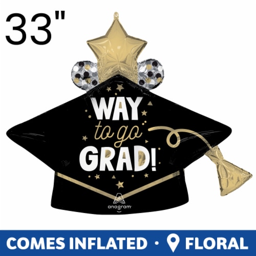 Congrats to the Grad Oversized Helium Filled Balloon Perspective: back