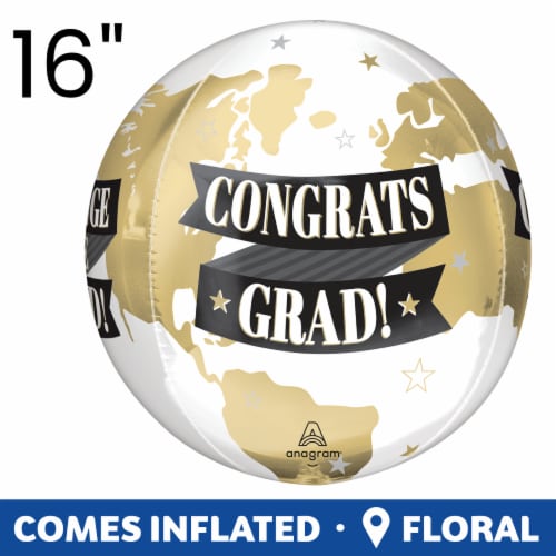 Congrats to the Grad Orbz® Helium Filled Balloon Perspective: back