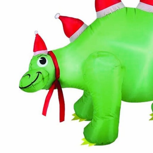 5ft Inflatable Santa Hats Stegosaurus Perspective: back