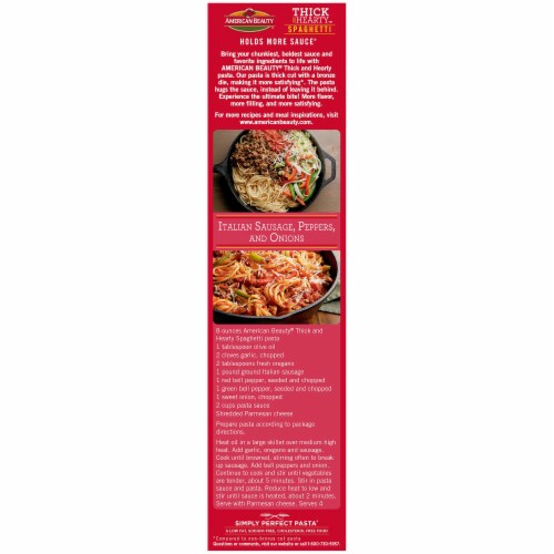 American Beauty™ Thick & Hearty™ Bronze Cut Spaghetti Pasta Perspective: back