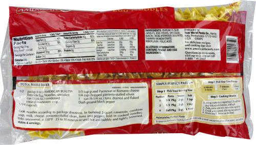 American Beauty Extra Wide Egg Noodles Perspective: back