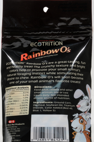 Ecotrition Rainbow O's Small Pet Treats Perspective: back