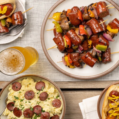 Kiolbassa Organic Beef Smoked Sausage Perspective: back