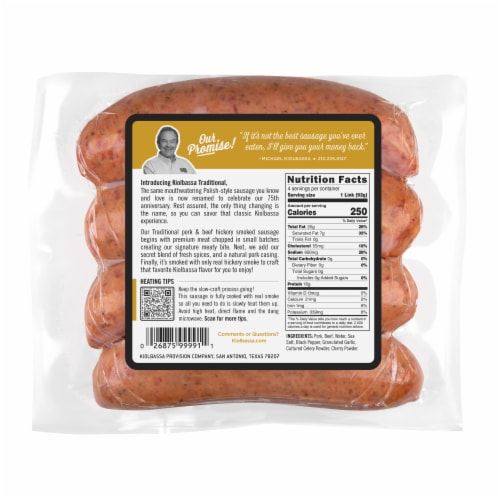 Kiolbassa Traditional Smoked Sausage Perspective: back