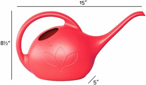 Novelty (#30605) Indoor Watering Can, 1/2 Gallon, Red Perspective: back