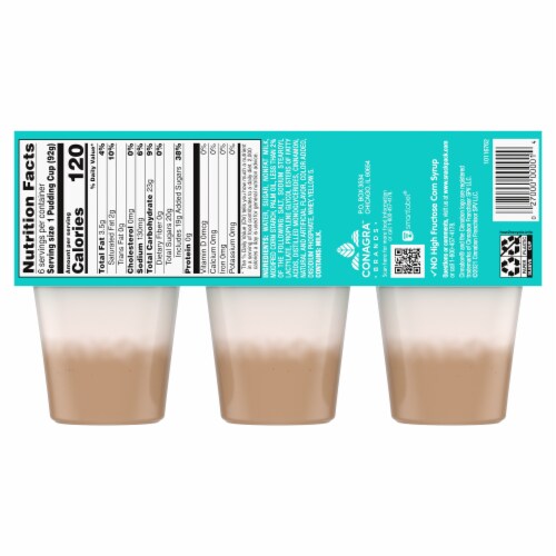 Snack Pack Cinnabon Bakery Inspired Flavored Pudding Cups Perspective: back