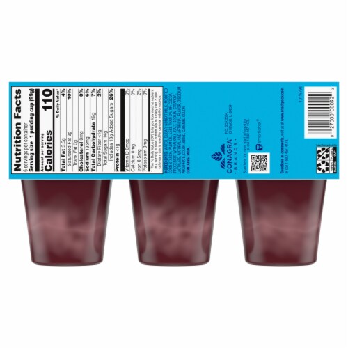 Snack Pack Ice Cream Sandwich Flavored Pudding Cups Perspective: back
