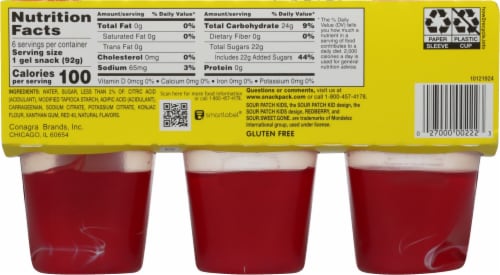 Snack Pack Sour Patch Kids Redberry Juicy Gels Perspective: back