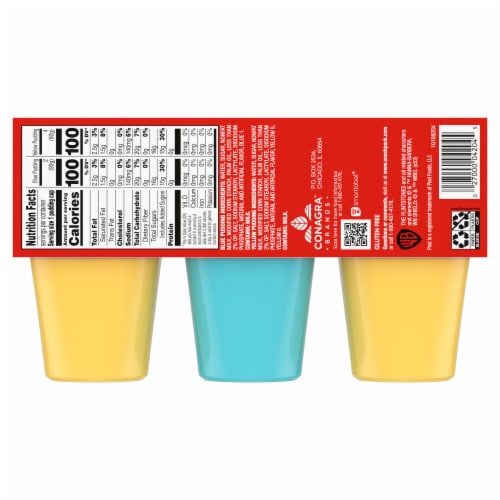 Snack Pack Post Fruity Pebbles Flavored Pudding Cups Perspective: back