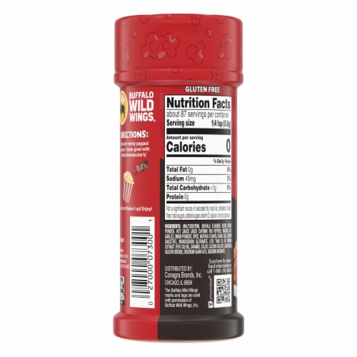 Orville Redenbacher's Buffalo Wild Wings Buffalo Sauce Flavored Popcorn Seasoning Perspective: back