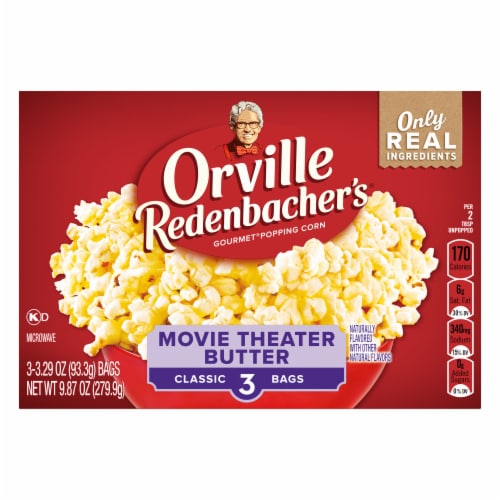 Orville Redenbacher’S Movie Theater Butter Flavored Microwave Popcorn Perspective: back