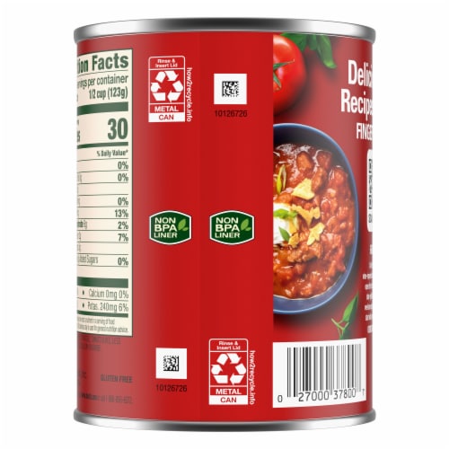 Hunt's Fire Roasted Diced Tomatoes Perspective: back