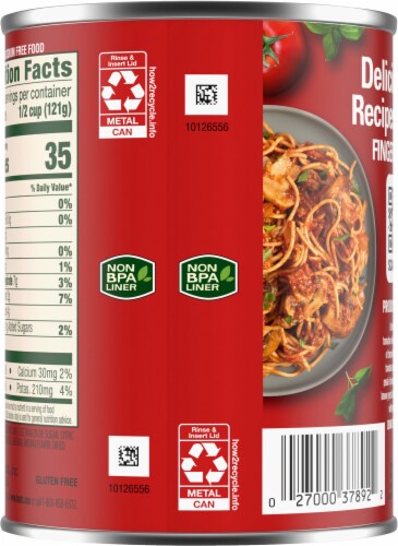 Hunt's® No Salt Added Basil Garlic & Oregano Diced Tomatoes Perspective: back