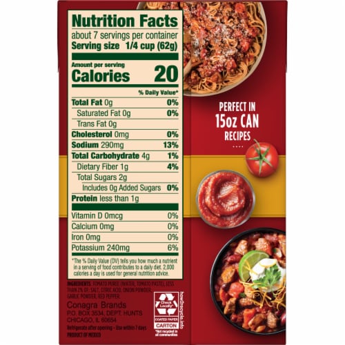 Hunt's® Tomato Sauce Carton Perspective: back