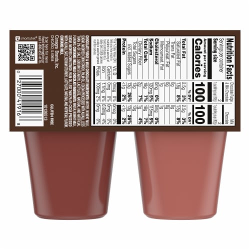 Snack Pack Milk Chocolate Variety Pack Pudding Perspective: back