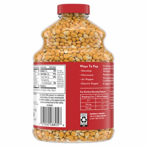  Orville Redenbachers Gourmet Popping Corn - White Corn - 100%  Natural (Non-GMO) - Net Wt. 30 OZ (850 g) Each - Pack of 2