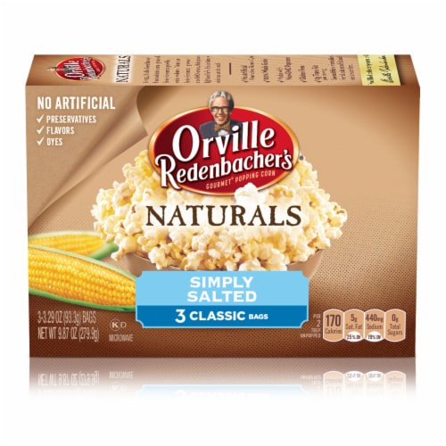 Orville Redenbacher's® Naturals Simply Salted Naturals Microwave Popcorn Bags Perspective: back