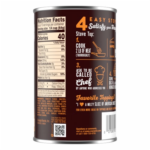 Manwich Original Sloppy Joe Sauce Canned Sauce Perspective: back