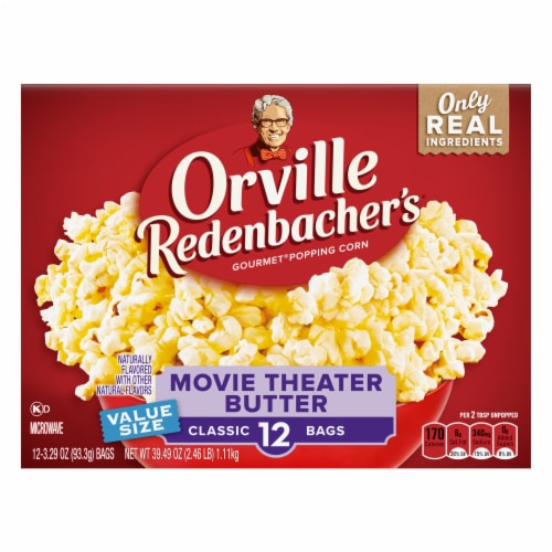 Orville Redenbacher’S Movie Theater Butter Flavored Microwave Popcorn Perspective: back