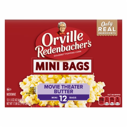 Orville Redenbacher’S Movie Theater Butter Flavored Microwave Popcorn Mini Bags Perspective: back