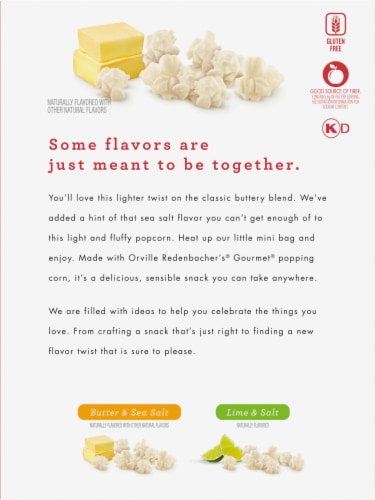 Skinnygirl™ By Orville Redenbacher's® Mini Butter & Sea Salt Microwave Popcorn Perspective: back
