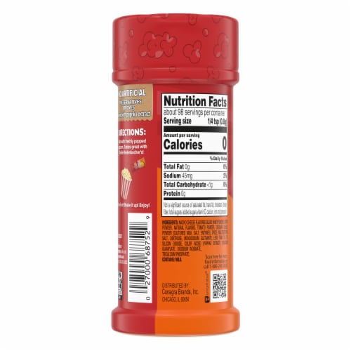 Orville Redenbacher's Nacho Cheese Flavored Popcorn Seasoning Perspective: back