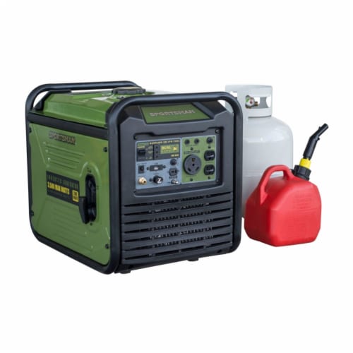 Buffalo Tools GEN3500DFI 3500W Dual Fuel Inverter Generator for Sensitive Electronics, Green Perspective: back