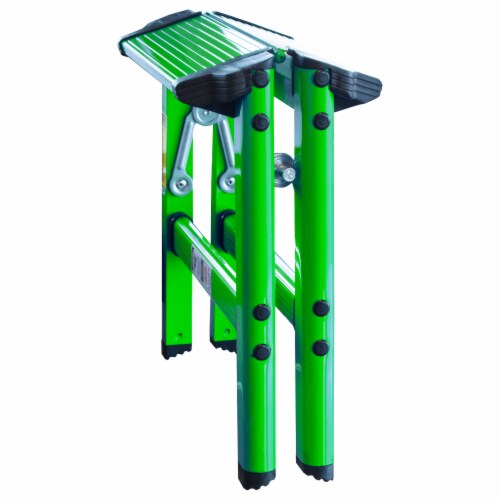 AmeriHome Lightweight Single Step Aluminum Step Stool 2 Piece Set Bright Green 1 Jay C Food Stores