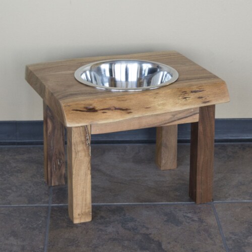 Natural Edge Dog Feeder | Wood | Orvis