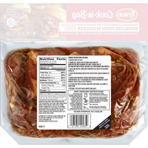 Tyson® Seasoned & Marinated Boneless Pork Shoulder Perspective: back