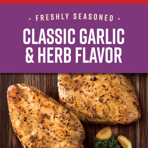 Tyson® Chicken Breast Filets Classic Garlic & Herb Freshly Seasoned Boneless Skinless Ready to Cook Perspective: back