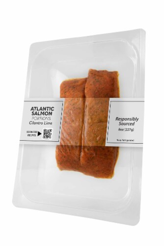 Packer Atlantic Salmon Portions Cilantro Lime Rub (sustainably sourced) Perspective: back