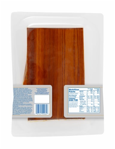 Pacific Seafood® Atlantic Salmon With Cedar Plank Smoked Maple Saracha Perspective: back