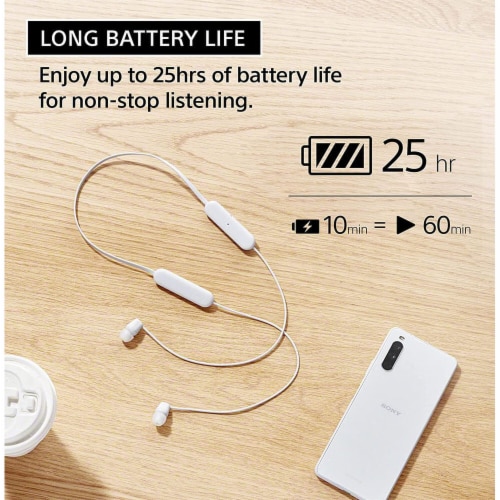 WIC100/W Wireless In-ear Headphones | White Perspective: back