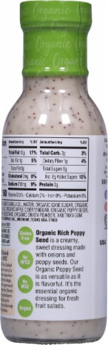 Briannas® Organic Rich Poppy Seed Salad Dressing Perspective: back