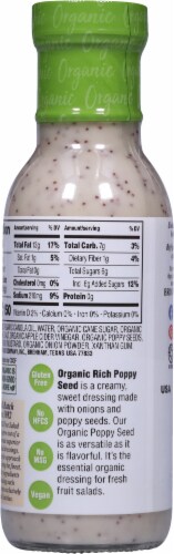 Briannas® Organic Rich Poppy Seed Salad Dressing Perspective: back